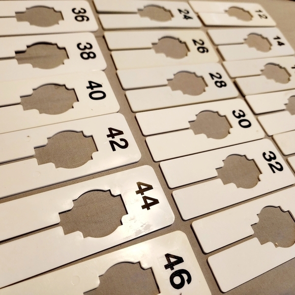 Closet Clothing Rack Size Dividers 12-50 EUC White - Picture 2 of 2